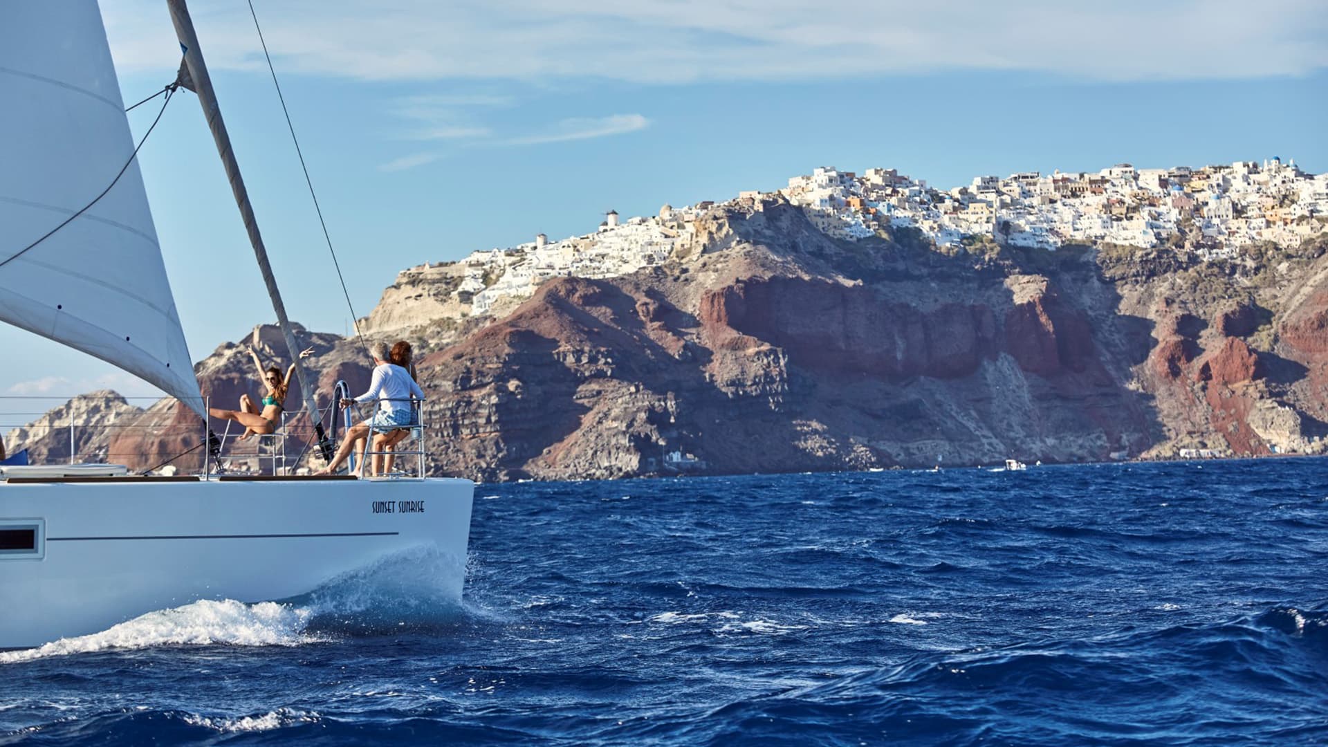 yacht rental in santorini greece